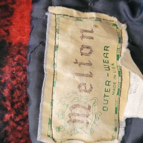 Vintage 60s Melton Wool Insulated Mackinaw Buffalo Plaid Jacket, EUC, SO WARM - Picture 7 of 13